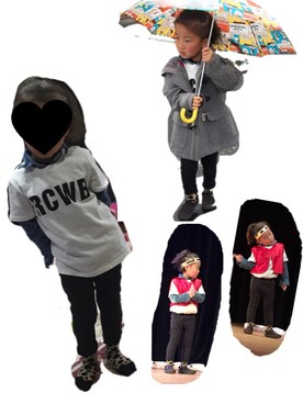 「RCWB（アールシーダブリュービー）のアイテム」を使った、SHIORINさん（キッズ・110cm）の春コーディネート