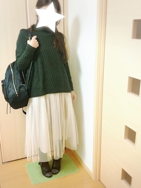 「ROSE BUD（ローズバッド）のアイテム（スカート、ベージュ系）」を使った、AYAKO☺さん（レディース・167cm）の冬コーディネート