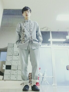 「TOPMAN（トップマン）のアイテム（フォーマルスーツ/小物）」を使った、まさおさん（メンズ・167cm）の秋コーディネート