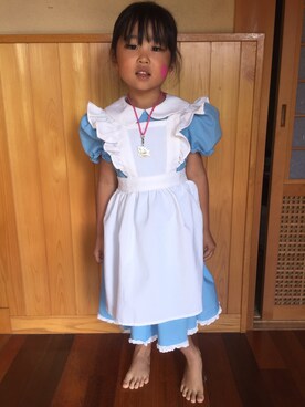 「no brand（ノーブランド）のアイテム（ワンピース、ブルー系）」を使った、きみたんさん（レディース・162cm）の秋コーディネート
