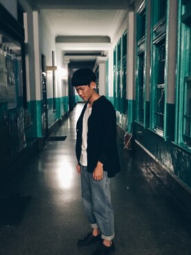 「ORIS（オリス）のアイテム（シューズ）」を使った、Yangkeさん（メンズ・170cm）の秋コーディネート