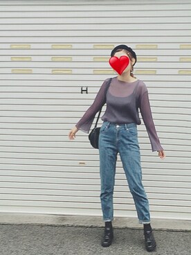 「アイテム（ブーティ）」を使った、sahoiroさん（レディース・165cm・20代）の秋コーディネート