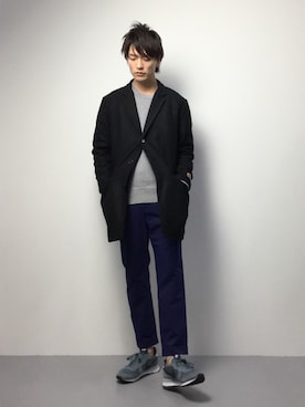 「rehacer（レアセル）のアイテム（ジャケット/アウター）」を使った、中嶋時男さん（メンズ・182cm）の冬コーディネート