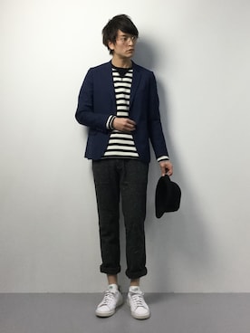 中嶋時男さん（メンズ・182cm）の冬コーディネート