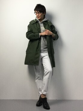 「BEAMS（ビームス）のアイテム（その他アウター）」を使った、中嶋時男さん（メンズ・182cm）の冬コーディネート