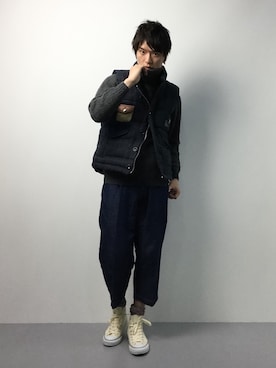 中嶋時男さん（メンズ・183cm）の冬コーディネート