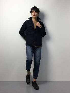 中嶋時男さん（メンズ・183cm）の冬コーディネート