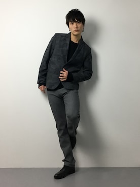 「NAVAL（ナバル）のアイテム（ジャケット/アウター）」を使った、中嶋時男さん（メンズ・183cm）の冬コーディネート