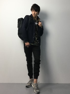 「Publish Brand（ パブリッシュブランド）のアイテム」を使った、中嶋時男さん（メンズ・183cm）の冬コーディネート