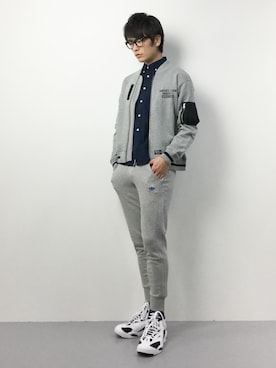 「Blue Standard （ブルースタンダード）のアイテム」を使った、中嶋時男さん（メンズ・183cm）の冬コーディネート