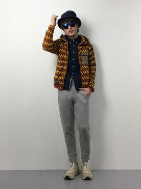 「Blue Standard （ブルースタンダード）のアイテム」を使った、中嶋時男さん（メンズ・183cm）の冬コーディネート