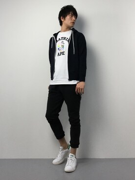 「Blue Standard （ブルースタンダード）のアイテム」を使った、中嶋時男さん（メンズ・183cm）の冬コーディネート