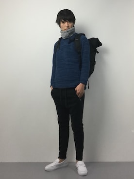 「DETAILS（ディテールズ）のアイテム」を使った、中嶋時男さん（メンズ・183cm）の冬コーディネート