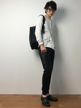 「ability（アビリティ）のアイテム（シューズ）」を使った、中嶋時男さん（メンズ・183cm）の冬コーディネート