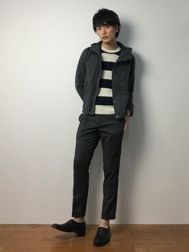 「ability（アビリティ）のアイテム（シューズ）」を使った、中嶋時男さん（メンズ・183cm）の冬コーディネート