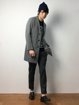 「ability（アビリティ）のアイテム（シューズ）」を使った、中嶋時男さん（メンズ・183cm）の冬コーディネート