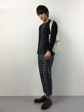「WISM（ウィズム）のアイテム」を使った、中嶋時男さん（メンズ・183cm）の冬コーディネート