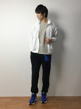 「SEVENDAYS=SUNDAY（セブンデイズサンデイ）のアイテム（シューズ）」を使った、中嶋時男さん（メンズ・183cm）の冬コーディネート