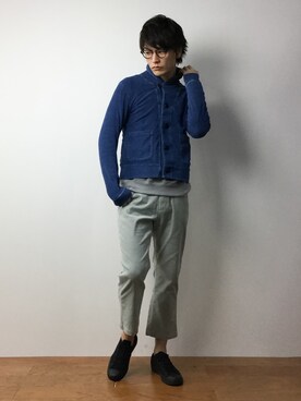 「SEVENDAYS=SUNDAY（セブンデイズサンデイ）のアイテム（シューズ）」を使った、中嶋時男さん（メンズ・183cm）の冬コーディネート