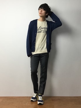 「SEVENDAYS=SUNDAY（セブンデイズサンデイ）のアイテム（シューズ）」を使った、中嶋時男さん（メンズ・183cm）の冬コーディネート