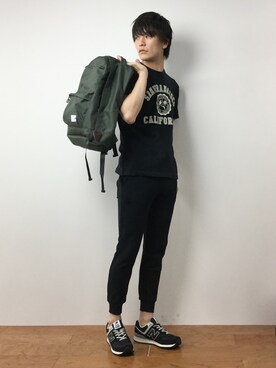 中嶋時男さん(メンズ・183cm)の冬コーディネート