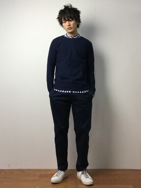 中嶋時男さん(メンズ・183cm)の春コーディネート