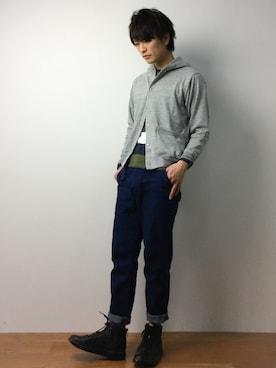 中嶋時男さん(メンズ・183cm)の春コーディネート