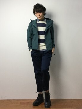 中嶋時男さん(メンズ・183cm)の春コーディネート