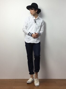 「ANAP MEN（アナップメン）のアイテム」を使った、中嶋時男さん（メンズ・183cm）の春コーディネート