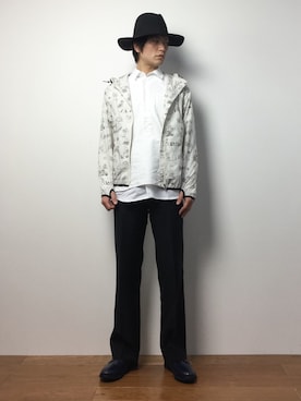 「Anoutcommune（アナウトコミューン）のアイテム」を使った、中嶋時男さん（メンズ・183cm）の春コーディネート