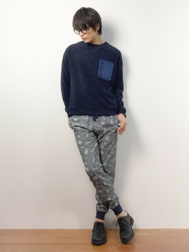 「チャイハネ（チャイハネ）のアイテム（パンツ）」を使った、中嶋時男さん（メンズ・183cm）の春コーディネート