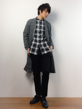 「JAMA RICO（ジャマリコ）のアイテム」を使った、中嶋時男さん（メンズ・183cm）の春コーディネート