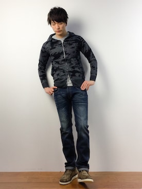 「Lyric（リリック）のアイテム」を使った、中嶋時男さん（メンズ・183cm）の春コーディネート