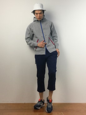 「gym master（ジムマスター）のアイテム（その他アウター）」を使った、中嶋時男さん（メンズ・183cm）の春コーディネート