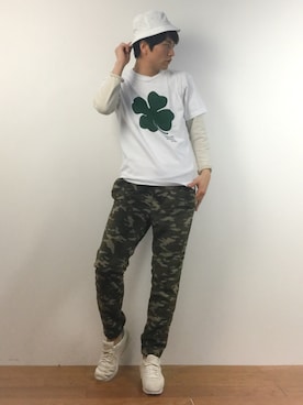 「ADPOSION（アドポーション）のアイテム」を使った、中嶋時男さん（メンズ・183cm）の春コーディネート