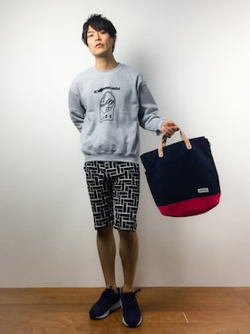 「SPUT PERFORMANCE（スプットパフォーマンス）のアイテム」を使った、中嶋時男さん（メンズ・183cm）の春コーディネート