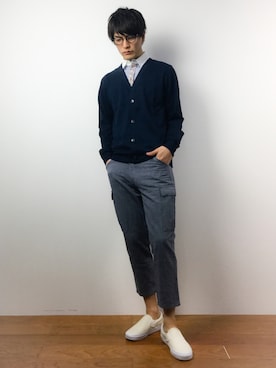 「D.fesense（ディーフェセンス）のアイテム」を使った、中嶋時男さん（メンズ・183cm）の春コーディネート