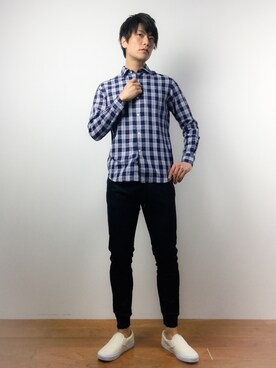 中嶋時男さん(メンズ・183cm)の春コーディネート