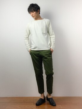 中嶋時男さん(メンズ・183cm)の春コーディネート
