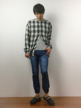 中嶋時男さん（メンズ・183cm）の春コーディネート