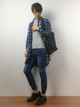 中嶋時男さん（メンズ・183cm）の春コーディネート