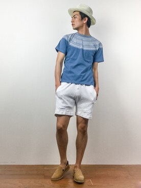 「bodco（ボッコ）のアイテム（パンツ）」を使った、中嶋時男さん（メンズ・183cm）の春コーディネート