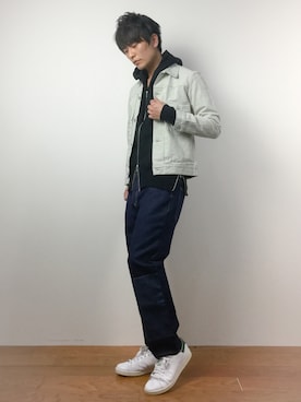 「attack the mind 7（アタックザマインドセブン）のアイテム（トップス）」を使った、中嶋時男さん（メンズ・183cm）の春コーディネート