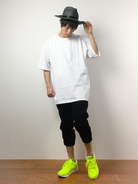 「DISCOVERED（ディスカバード）のアイテム（帽子）」を使った、中嶋時男さん（メンズ・183cm）の春コーディネート