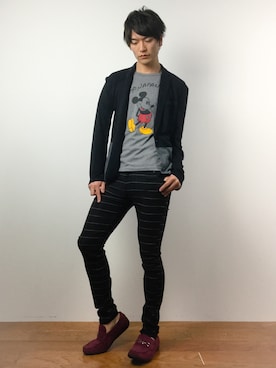 「603（ロクマルサン）のアイテム（テーラードジャケット）」を使った、中嶋時男さん（メンズ・183cm）の春コーディネート