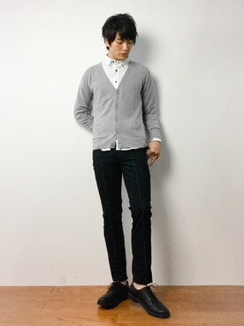 「knock through abstraction（ノックスルーアブストラクション）のアイテム」を使った、中嶋時男さん（メンズ・183cm）の春コーディネート