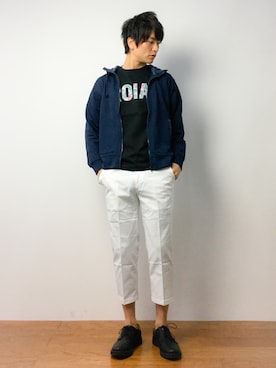 「LB/S （エルビーエス）のアイテム」を使った、中嶋時男さん（メンズ・183cm）の春コーディネート