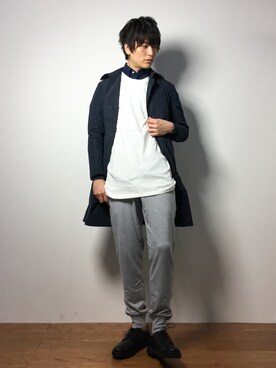 「DETAILS（ディテールズ）のアイテム（パンツ）」を使った、中嶋時男さん（メンズ・183cm）の春コーディネート