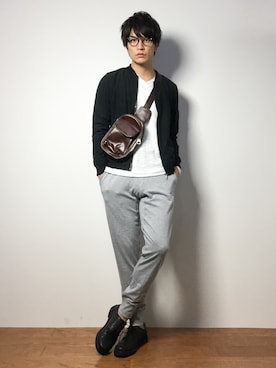 「DETAILS（ディテールズ）のアイテム（パンツ）」を使った、中嶋時男さん（メンズ・183cm）の春コーディネート