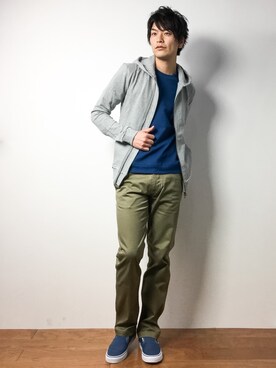 「VADEL（バデル）のアイテム」を使った、中嶋時男さん（メンズ・183cm）の春コーディネート